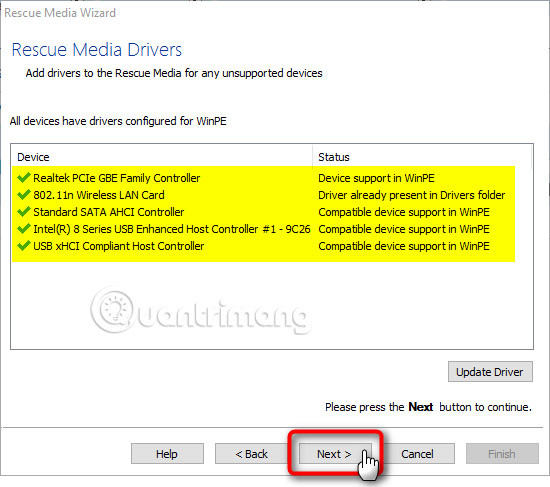 Liệt kê các driver