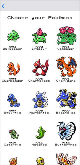 Chọn Pokémon