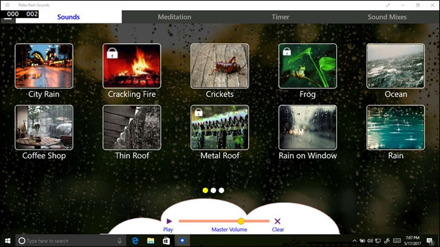 Ứng dụng Relax Rain Sounds