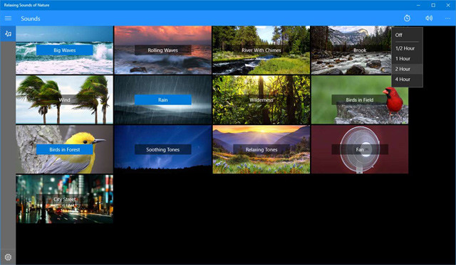 Hẹn giờ tắt Relaxing Sounds of Nature