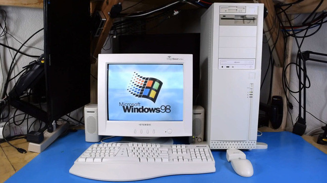 Chiếc mày tính sau khi hoàn tất đã có thể chạy được Windows 98 