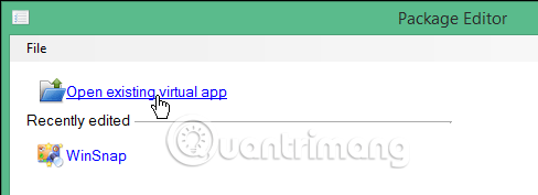 Open existing virtual app