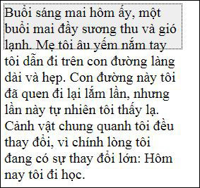 Phần tràn ra vẫn hiển thị