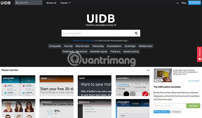 Giao diện UIDB