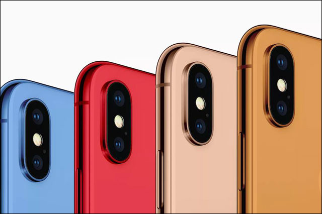 Mock-up những màu sắc mới của iPhone 2018 