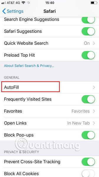 Select AutoFill
