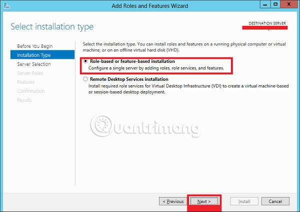 Role-based installation 