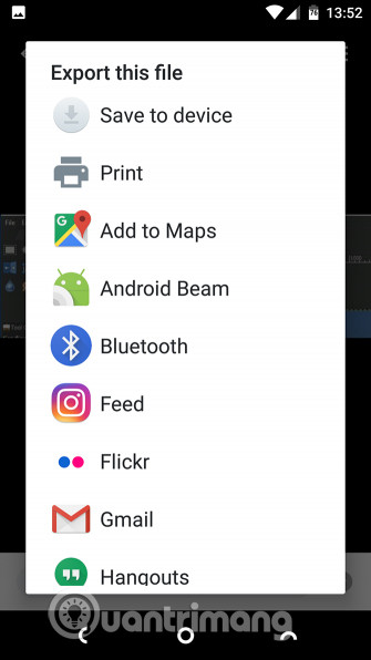 Chọn Save to device trên Dropbox