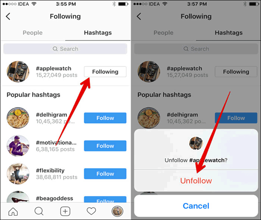 Cách theo dõi/hủy theo dõi Hashtag Instagram trên iPhone và iPad