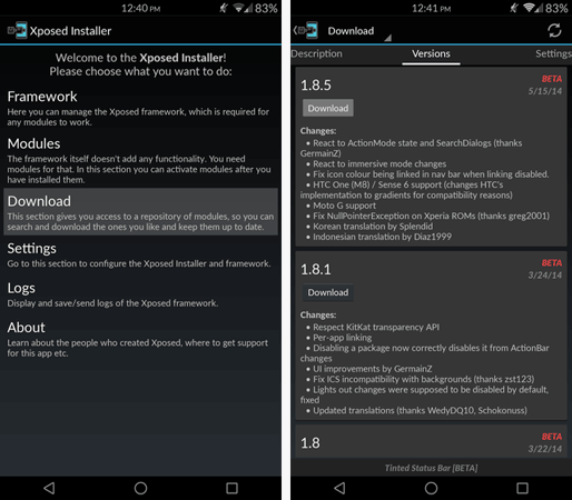 Tải Tinted Status Bar về Android