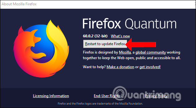 Nâng cấp Firefox