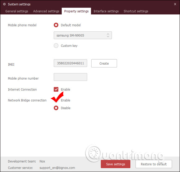 Kích hoạt Bridge connectionn