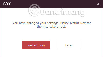 Khởi động lại NoxPlayer 