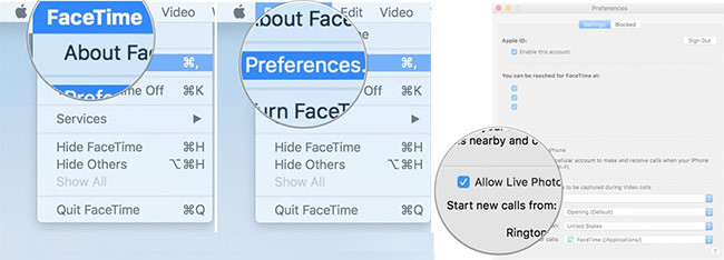 Chọn Allow Live Photos to be...