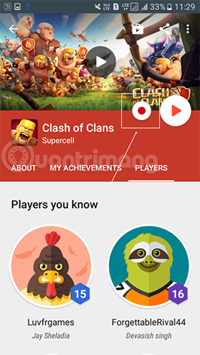 Nhấp vào biểu tượng Record