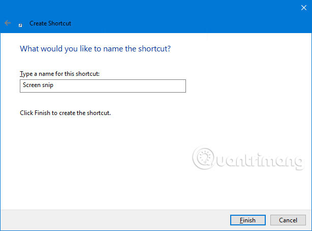 Nhập tên Screen Snip
