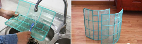 Vệ sinh bộ phận lưới lọc