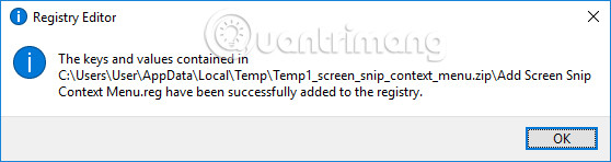 Thông báo thành công