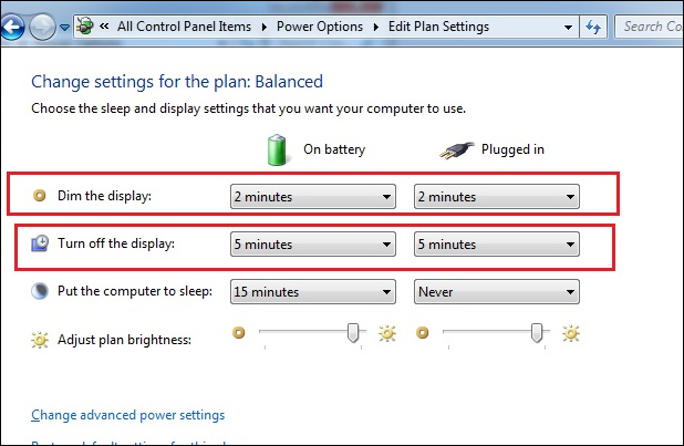 Thời gian tắt màn hình