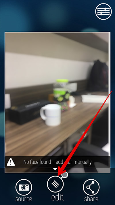 Chạm vào Edit để chỉnh sửa ảnh 