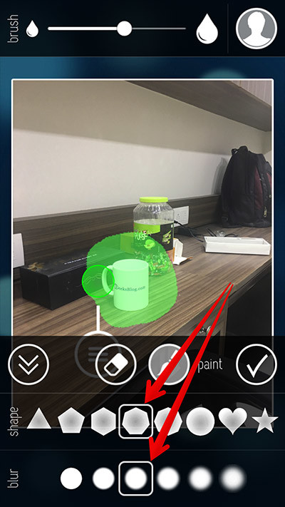 Chỉnh mức độ làm mờ trên ảnh