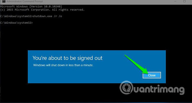 Windows khởi động lại