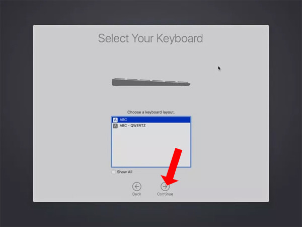 Chọn kiểu bàn phím