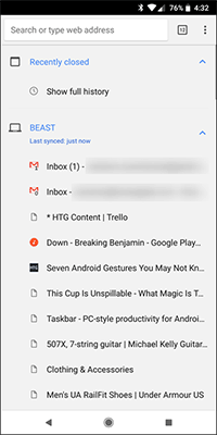 Chọn địa chỉ và mở web như bình thường