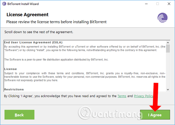 Điều khoản cài đặt