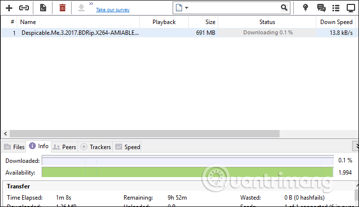 Quá trình tải file torrent