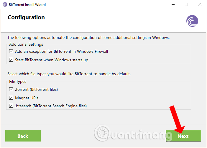 Cấu hình cho phần mềm