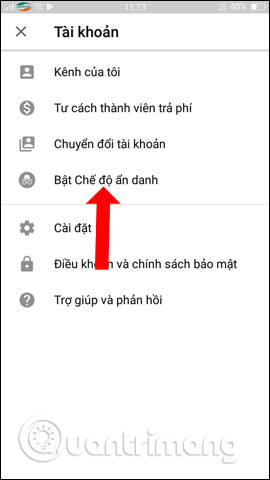 Bật chế độ xem video ẩn danh