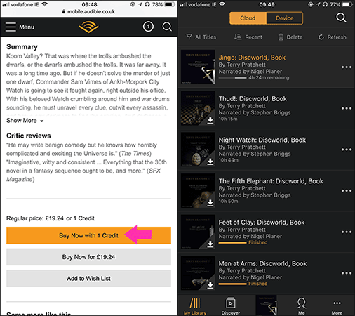 Xác nhận mua và sách được chuyển vào thư viện