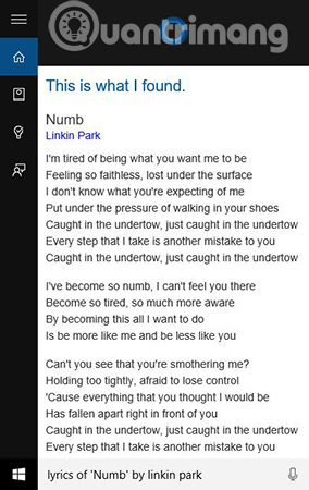 Hiển thị lời bài hát