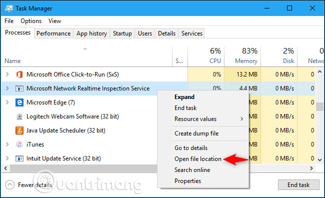 Microsoft Network Realtime Inspection Service (NisSrv.exe) là gì và tại sao nó lại chạy trên máy tính?