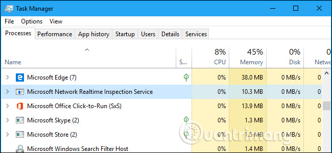 Microsoft Network Realtime Inspection Service (NisSrv.exe) là gì và tại sao nó lại chạy trên máy tính?