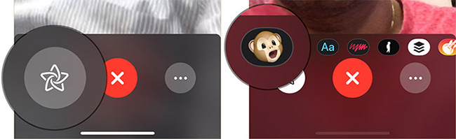 Chạm vào biểu tượng Animoji