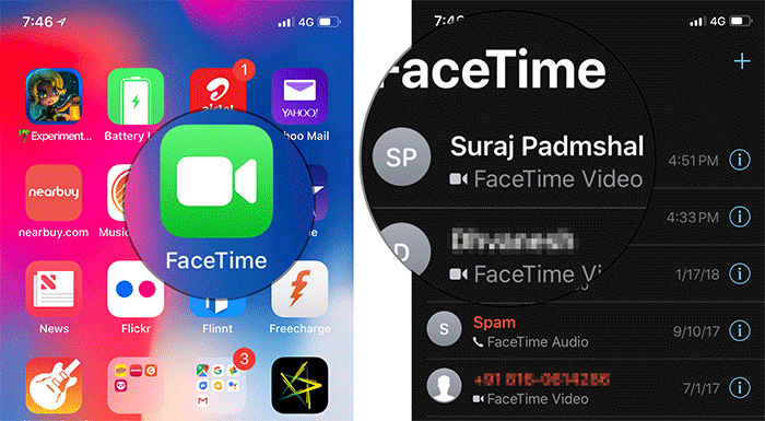 Mở FaceTime trên iPhone