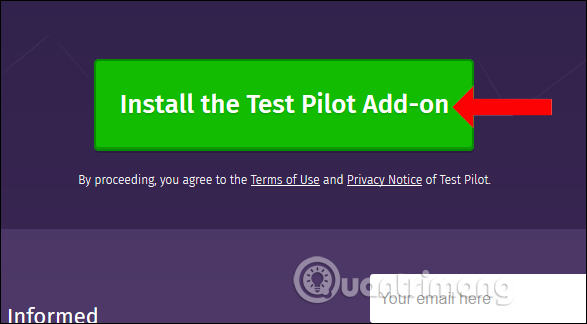 Cài đặt Test Pilot