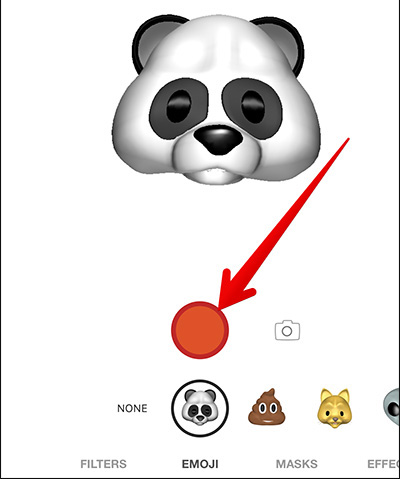 Nhấp vào nút đỏ để quay video
