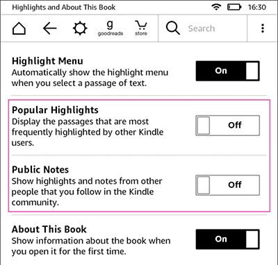 Tắt tùy chọn như hình