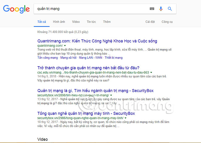 Gõ từ khóa vào trang tìm kiếm Google để trải nghiệm ngay