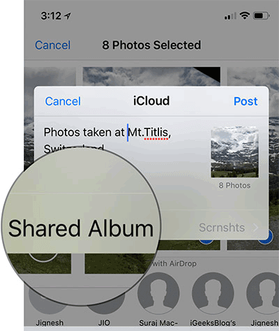 Select Shared Album