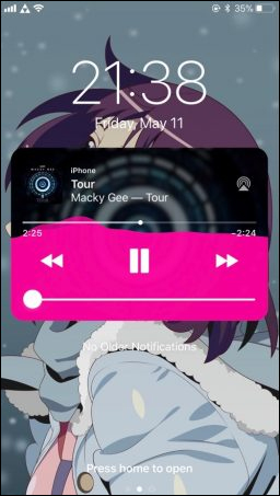 Trình phát nhạc màn hình khóa 