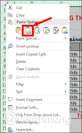 Cách xóa công thức nhanh trên Excel