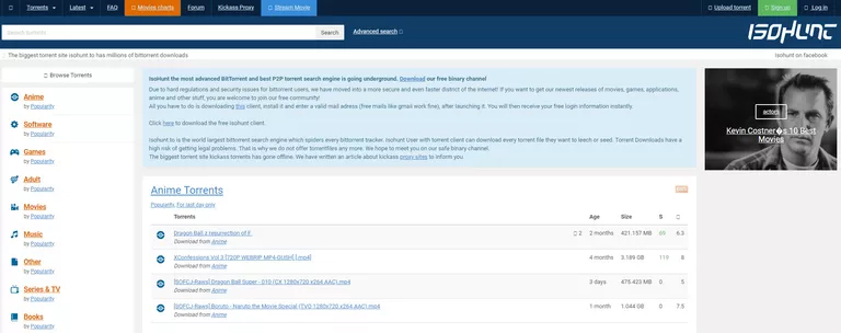 Trang web isoHunt