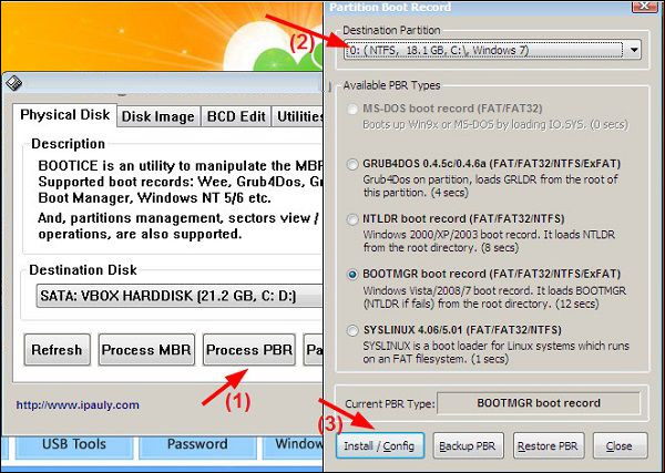 Nạp PBR cho ổ cứng