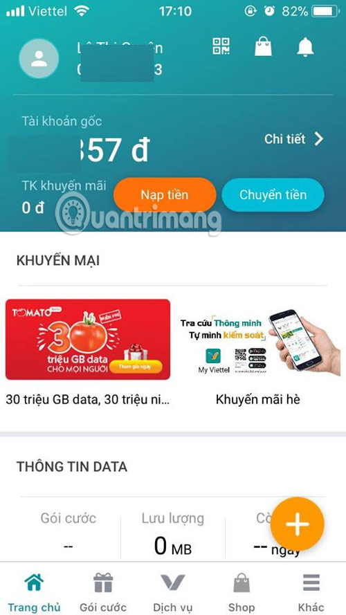 Nhấn vào dấu cộng bên phải màn hình 