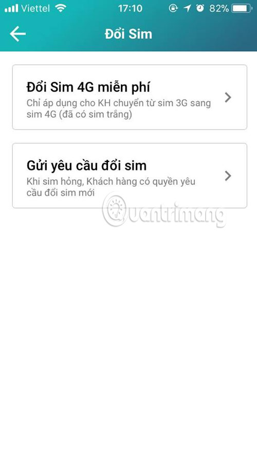 Đổi sim 4G 