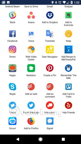 Chọn ứng dụng muốn chia sẻ